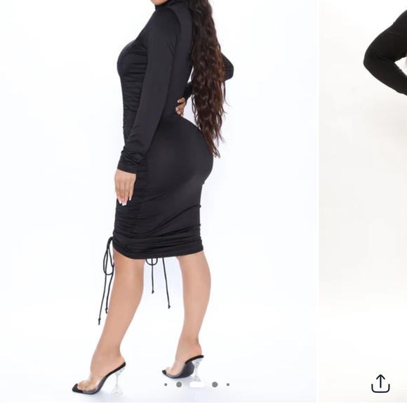 Fashion Nova Black Long Sleeve Dress - Picture 1 of 4